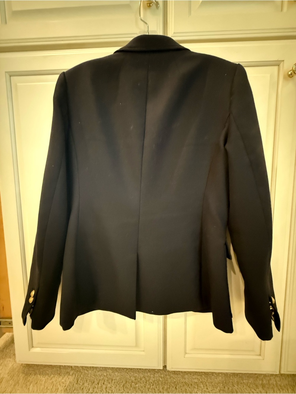 J. Crew Women's Dark Navy Blazer with Gold Buttons - Picture 2 of 4